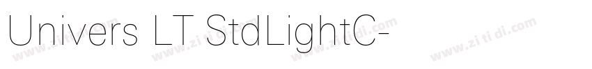 Univers LT StdLightC字体转换